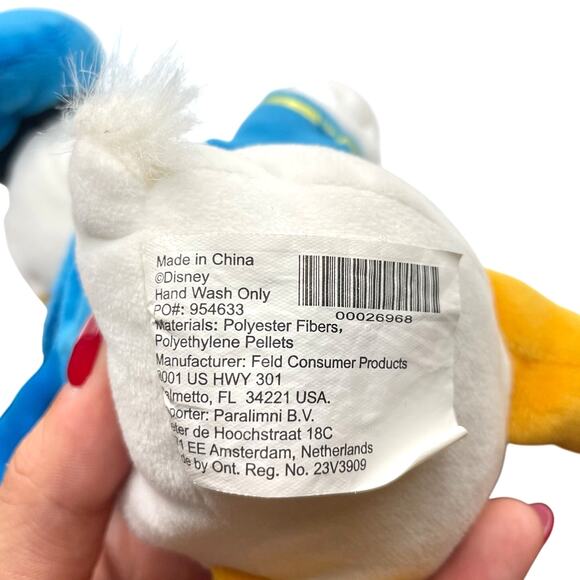Donald Duck Disney Sailor Suit 8" Mini Bean Bag Plush Stuffed Animal - Picture 6 of 6
